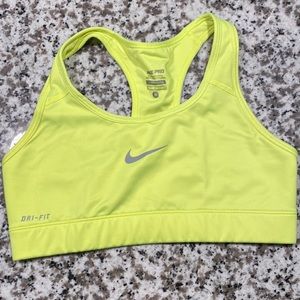 Size small Nike sports bra. Looks more neon in person